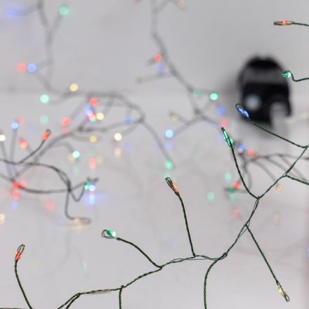 CLUSTER 12m, 960 MINI LED, ΜΕΤΑΣΧΗΜΑΤΙΣΤΗ, 8 ΠΡΟΓΡΑΜΜΑΤΑ & ΜΝΗΜΗ, ΠΡΑΣΙΝΟ ΧΑΛΚΙΝΟ ΚΑΛΩΔΙΟ, ΧΡΩΜΑΤΙΣΤΟ LED, ΠΡΟΕΚΤΑΣΗ ΠΑΡΟΧΗΣ 3m, IP44