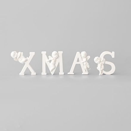 ΔΙΑΚΟΣΜΗΤΙΚΟ XMAS ΜΕ ΑΓΓΕΛΑΚΙΑ, ΛΕΥΚΟ, 8,3x8,5cm, 7,7x7,9cm, 8,1x7,8cm, 7,1x8cm