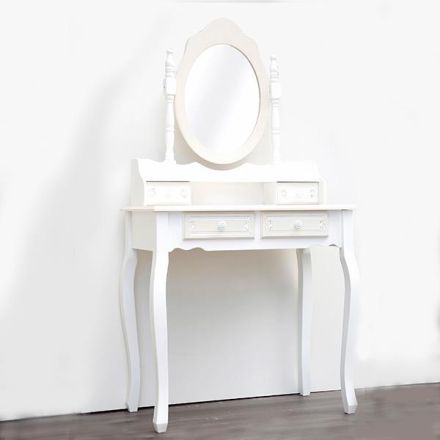 ΜΠΟΥΝΤΟΥΑΡ ΜΕ ΚΑΘΡΕΦΤΗ ΞΥΛΙΝΟ ΛΕΥΚΟ 75x40x140.5cm