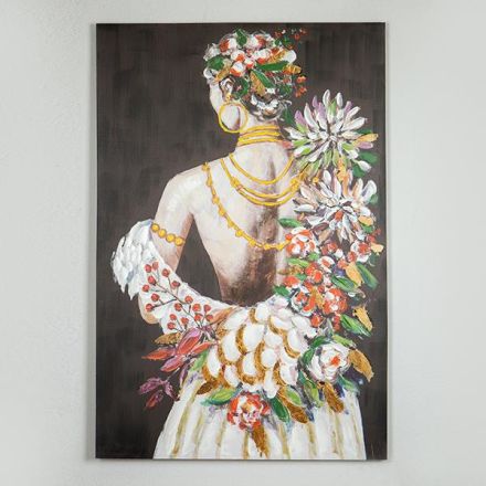 ΠΙΝΑΚΑΣ ΚΑΜΒΑΣ ΓΥΝΑΙΚΑ ΜΕ ΛΟΥΛΟΥΔΙΑ 80x3.5x120cm